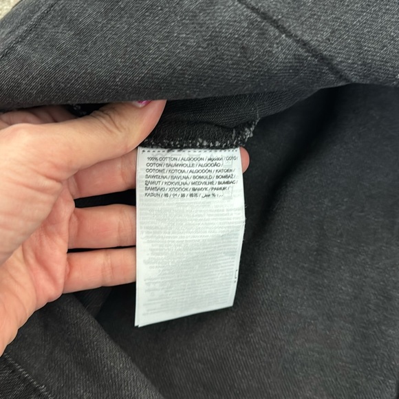 Mango black denim mini skirt grey gray black jean wraparound cargo wrap - Picture 4 of 8